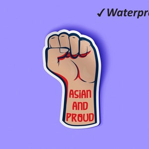 Asian and Proud Sticker Bundle | Love Over Hate, Cute Stickers, Vinyl Stickers, Waterproof Permanent Stickers, Fade Resistant