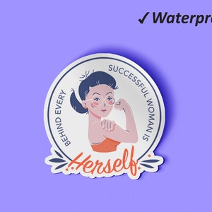 Hinter einer erfolgreichen Frau Sticker | Damen Monat Sticker Bundle, Sticker Buch, Wasserflasche Sticker, Wasserflasche Sticker, Wasserfest Permanent Sticker