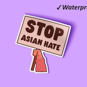 Stop The Hate Sticker Set | Asian Lives Matter, Asian & Proud, Vinyl Sticker, Laptop Stickers, Waterproof Permanent Stickers, Fade Resistant