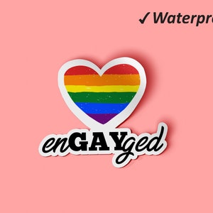 Autocollants de fierté enGAYged set | Fierté LGBTQ, L’amour gagne, Cadeau du mois de la fierté, Autocollants en vinyle, Autocollants mignons, Autocollants imperméables, étanches à l’huile