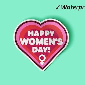 Frauentag Sticker Pack | Journal Sticker, Women es Month Sticker Bundle, Süße Sticker, Wasserfeste Vinyl Sticker, Fade Resistant