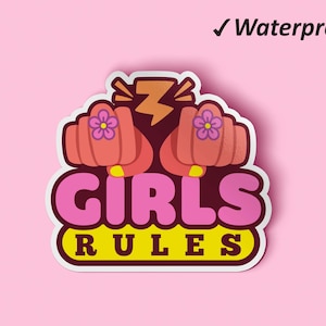 Girls Rule Süße Sticker Pack | Women es Month Journal Stickers, Sticker Book, Kunst Sticker, Wasserfeste Sticker