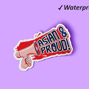 Asian & Proud Stickers Bundle | Make Racism Wrong Again, Stickers Laptop, Journal Stickers, Fade Resistant and Waterproof Stickers