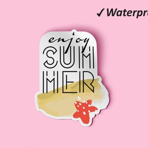 Enjoy Summer Stickers Bundle | Cute Stickers, Life&#39;s A Beach, Stickers Laptop, Summer Planner Stickers, Oilproof and Waterproof Stickers