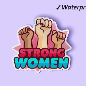Starke Frauen Sticker Bundle | Frauen Empowerment Sticker, Laptop Sticker, Frauen Sticker, Fade Resistant und Wasserfest Aufkleber