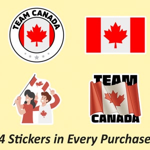 Canada Sticker | Sticker Pack, Proudly Canadian, Canada Flag Sticker, Planner Sticker, Team Canada, Laptop Sticker, Waterproof Sticker