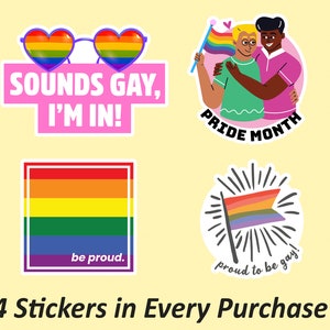 Pack d’autocollants Proud To Be Gay | Autocollants de fierté, autocollants décoratifs, étiquettes autocollantes, amour LGBT, autocollants imperméables, huile