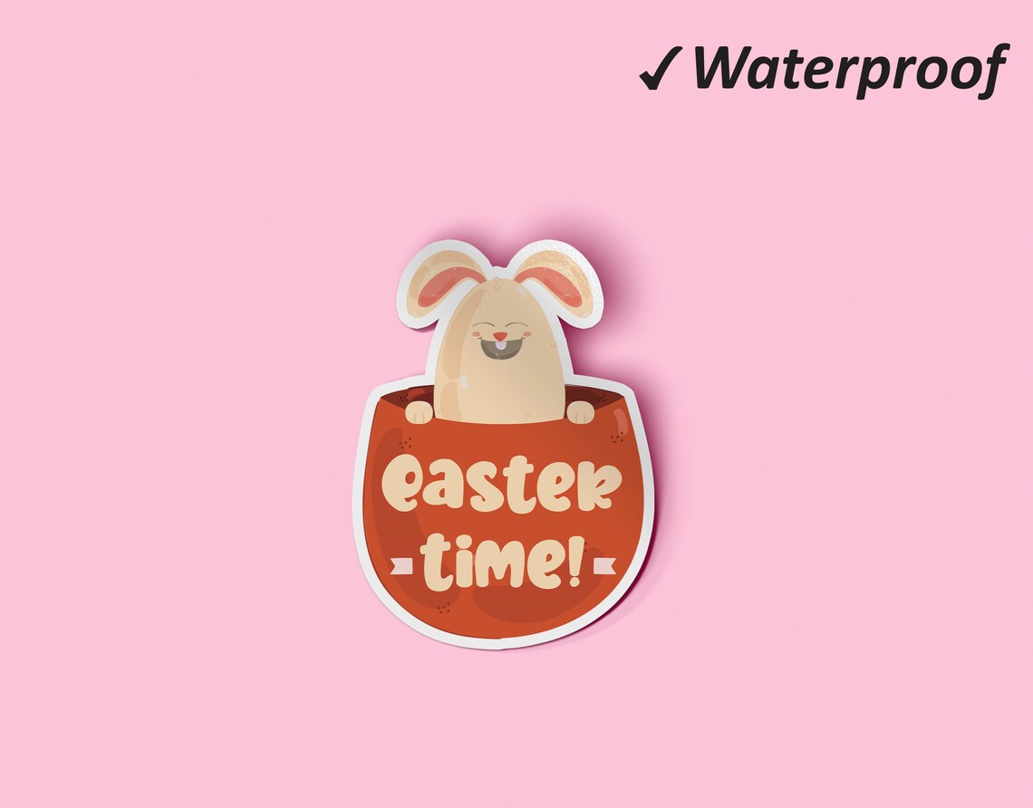 Happy Easter Sticker Easter Bunny Sticker Easter Bujo Etsy