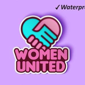 Vrouwen United Sticker Bundel | Vrouwendagcadeaus, vrouwenstickers, autostickers, waterdichte en vervagingsbestendige stickers
