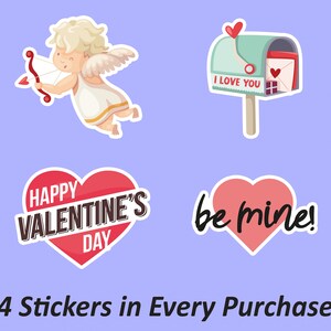 Happy Valentine's Day Stickers | Cupid Sticker, Love Sticker Set, Love Mail Sticker, Sticker Pack, Laptop Sticker, Fade Resistant Sticker