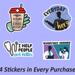 Health Care Workers | Medical Stickers, Medical Sticker Pack, Water Bottle Stickers, Water Resistant, Fun Stickers, Decorative Stickers