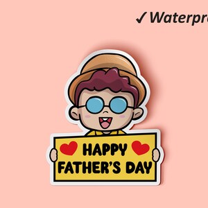 Conjunto de adesivos de feliz dia dos pais | Dia do Papai, adesivos de negócios, adesivos de embalagem, presentes para o pai, adesivos à prova d'água, à prova de óleo
