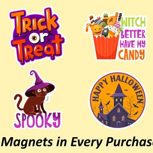 Halloween Magnets, Fridge Magnet Set, Spooky Ghost Magnet, Halloween Decor Magnets, Cute Car Magnets, Magnet Pack, Fade Resistant Magnets