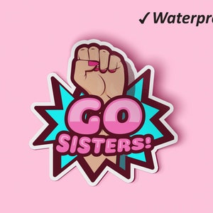 Go Sisters Süße Sticker | Damen Sticker Pack, Planer Sticker, Journal Sticker, Wasserfest und ölfest Sticker