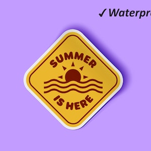 Summer Is Here Sticker Bundle | Beach Waves, Sticker Kit, Scrapbook Stickers, Gift For Summer, Waterproof and Fade Resistant Stickers