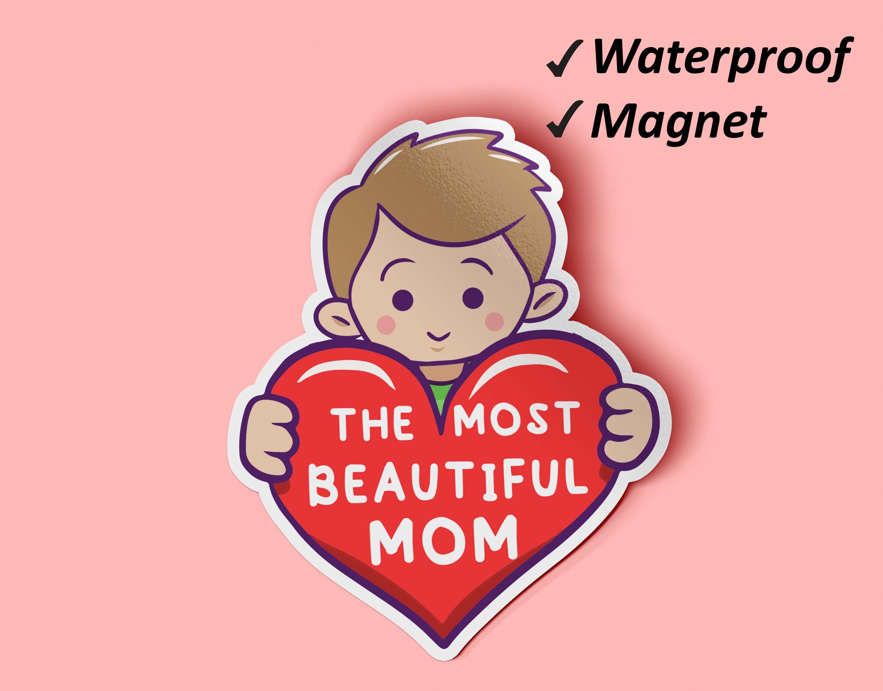 I Love You Mom Magnet Bundle Cadeaux de la fête des Mères, Mini