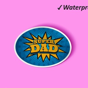 Pacote de adesivos do Super Pai | Dia dos pais engraçado, adesivos artesanais, adesivos decorativos, melhor pai de todos os tempos, adesivos resistentes ao desbotamento, à prova d'água
