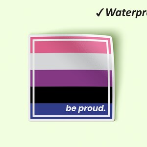 Be Proud Sticker Bundle | Cadeau pride, gay et fier, autocollants de journal, autocollant de pare-chocs, autocollants imperméables et résistants à la décoloration