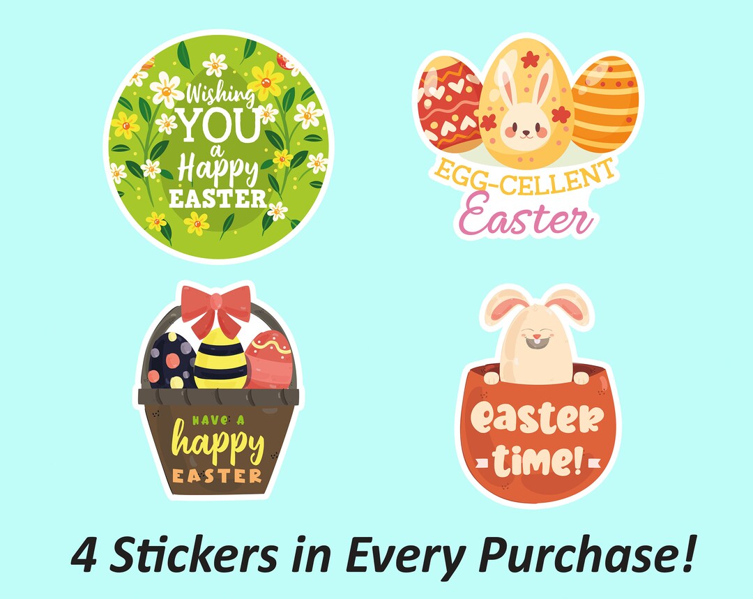 Happy Easter Sticker Easter Bunny Sticker, Easter Bujo Sticker