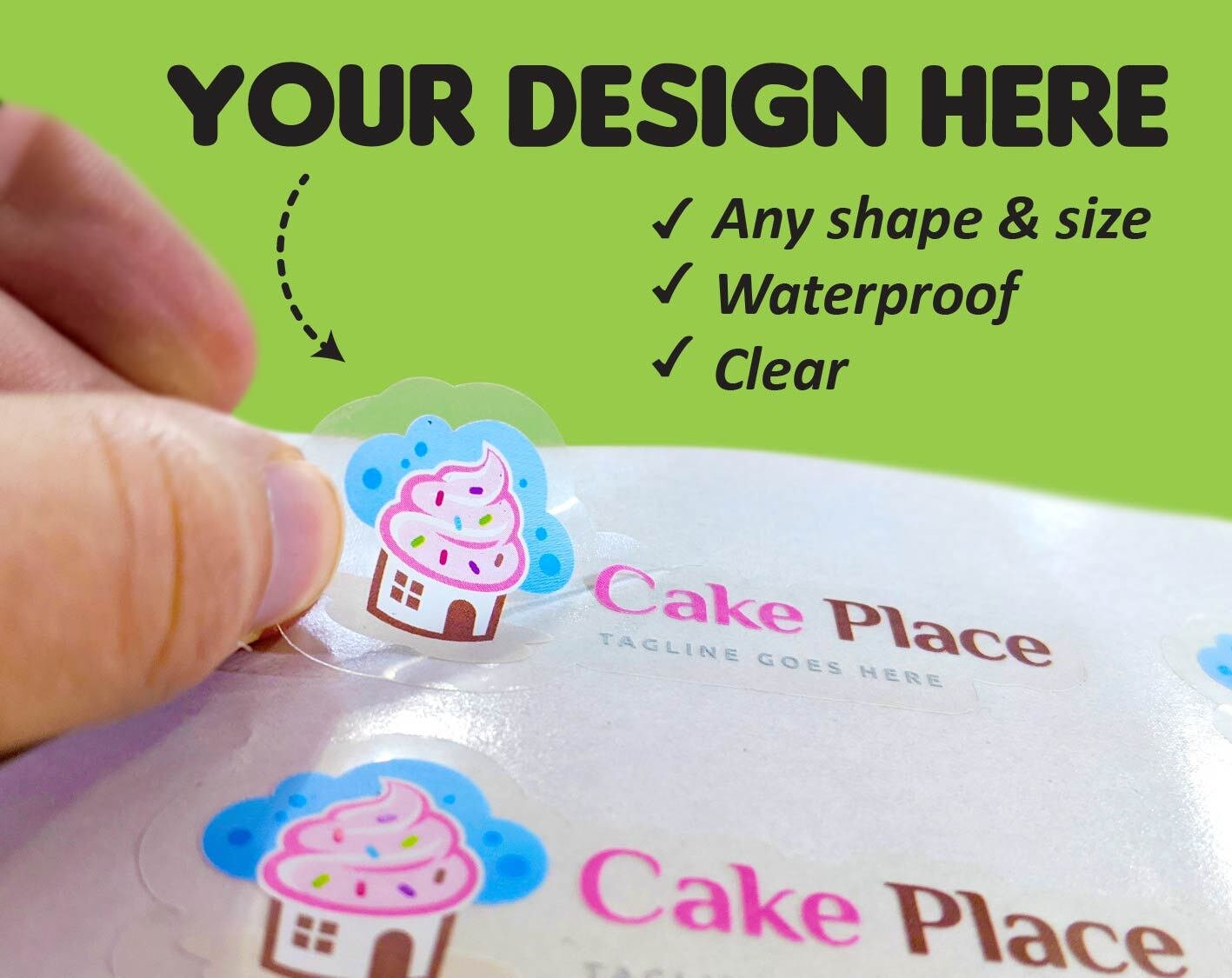 Clear Custom Printed Stickers Labels & Decals on Sheets. Any Etsy