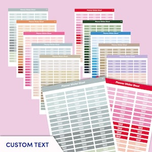 Custom planner stickers, Mascha Planner, Bullet Journal, Planner, Erin Condren, Happy planner, Stickersheet, Personaliseren, Eigen tekst