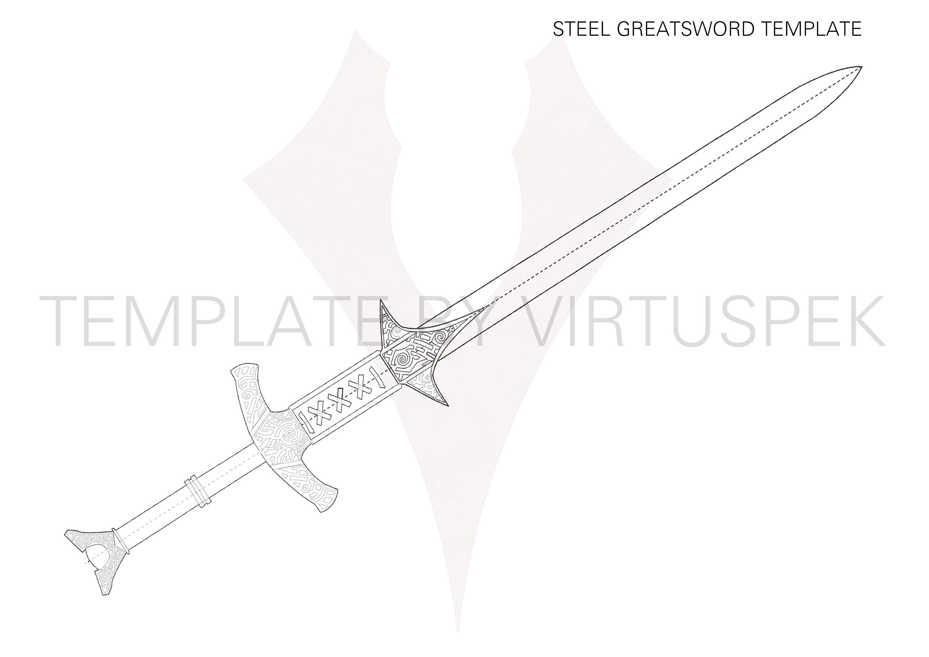Steel Greatsword Template (the Elder Scrolls V: Skyrim) - Etsy