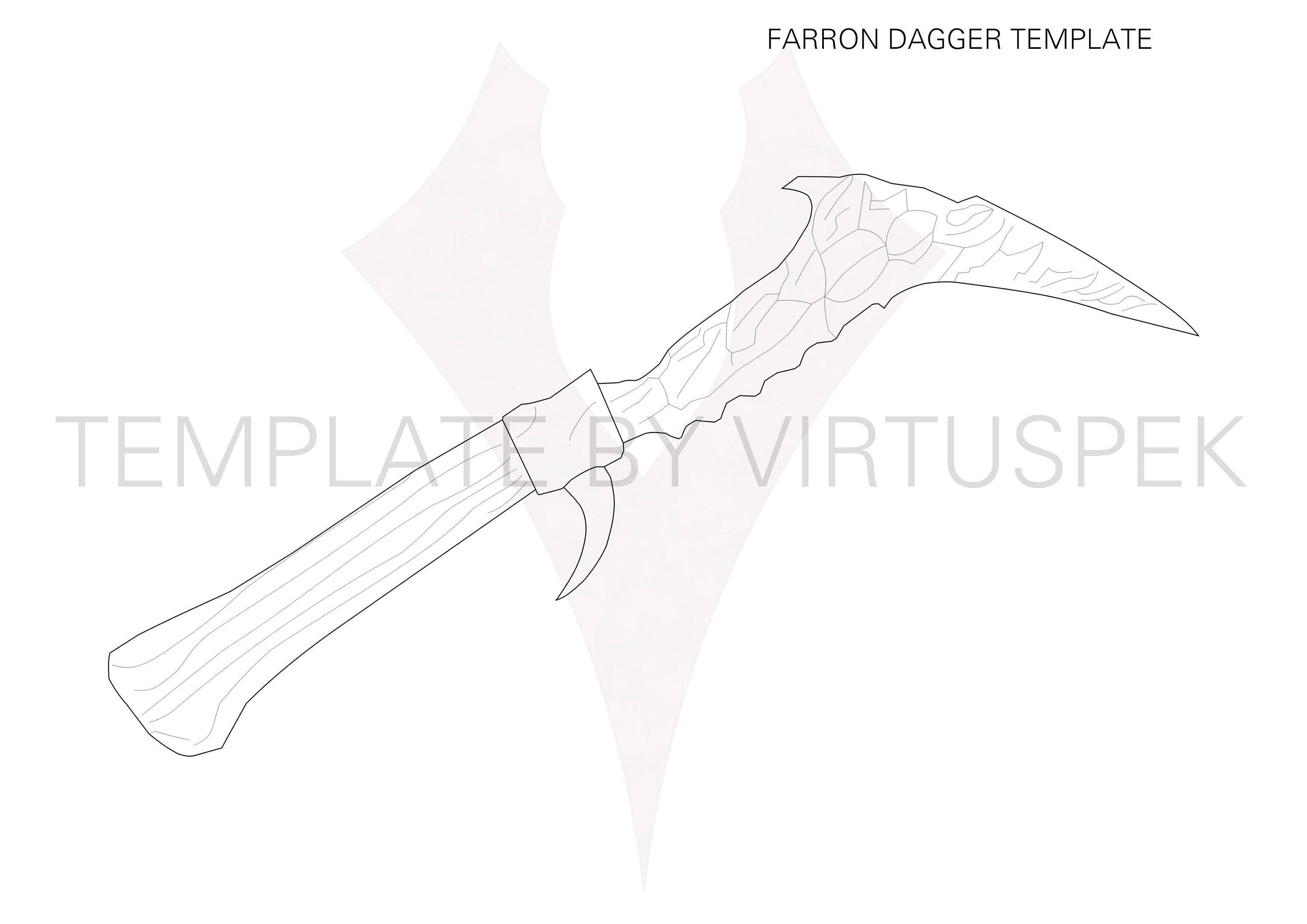 Farron Dagger Template dark Souls 3 Etsy