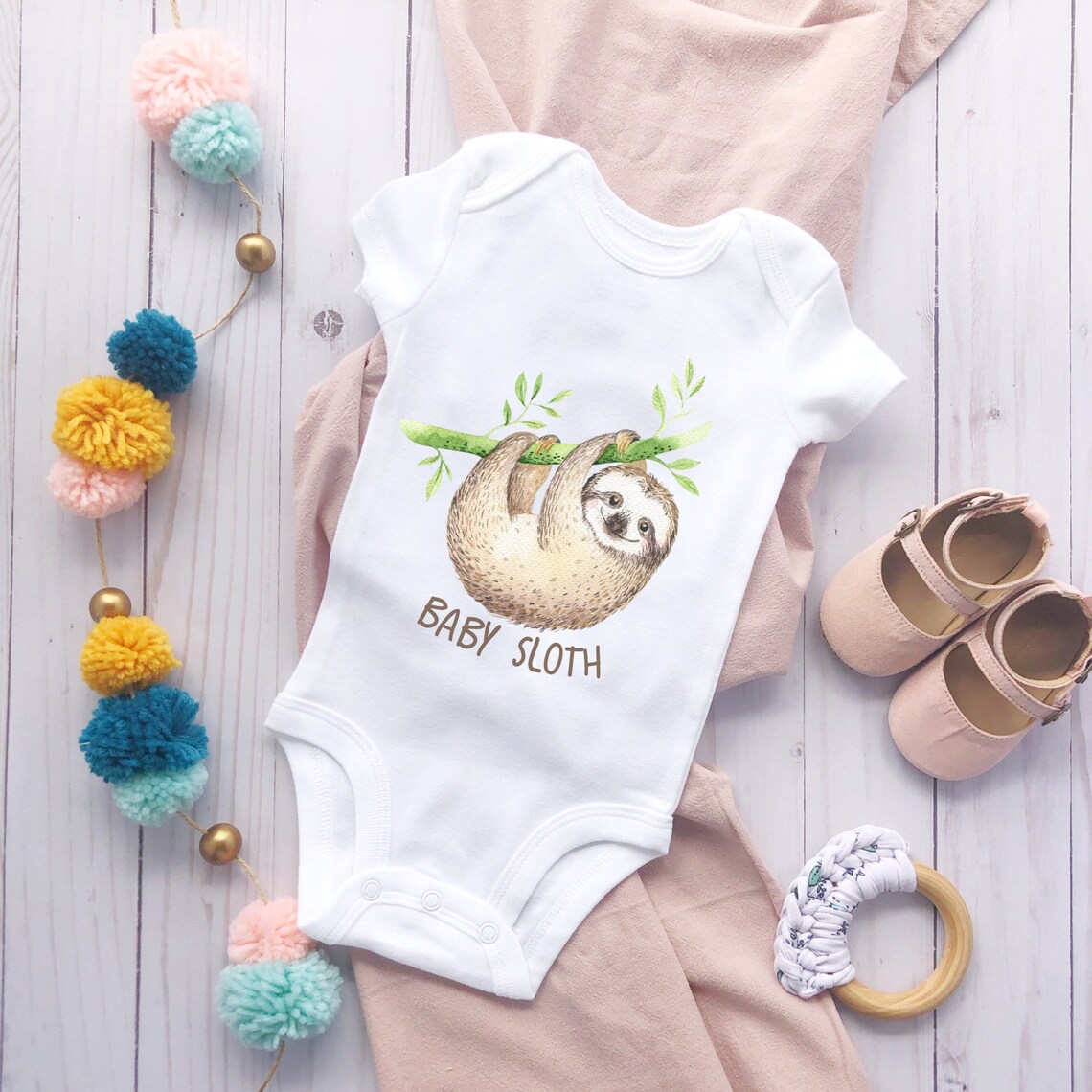 Baby Sloth Onesie // Sloth Baby Outfit // Cute Sloth Onesie // Etsy