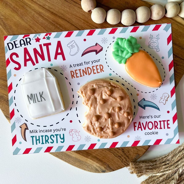 Cookies for Santa and Reindeer Cookie Card and Cookies
