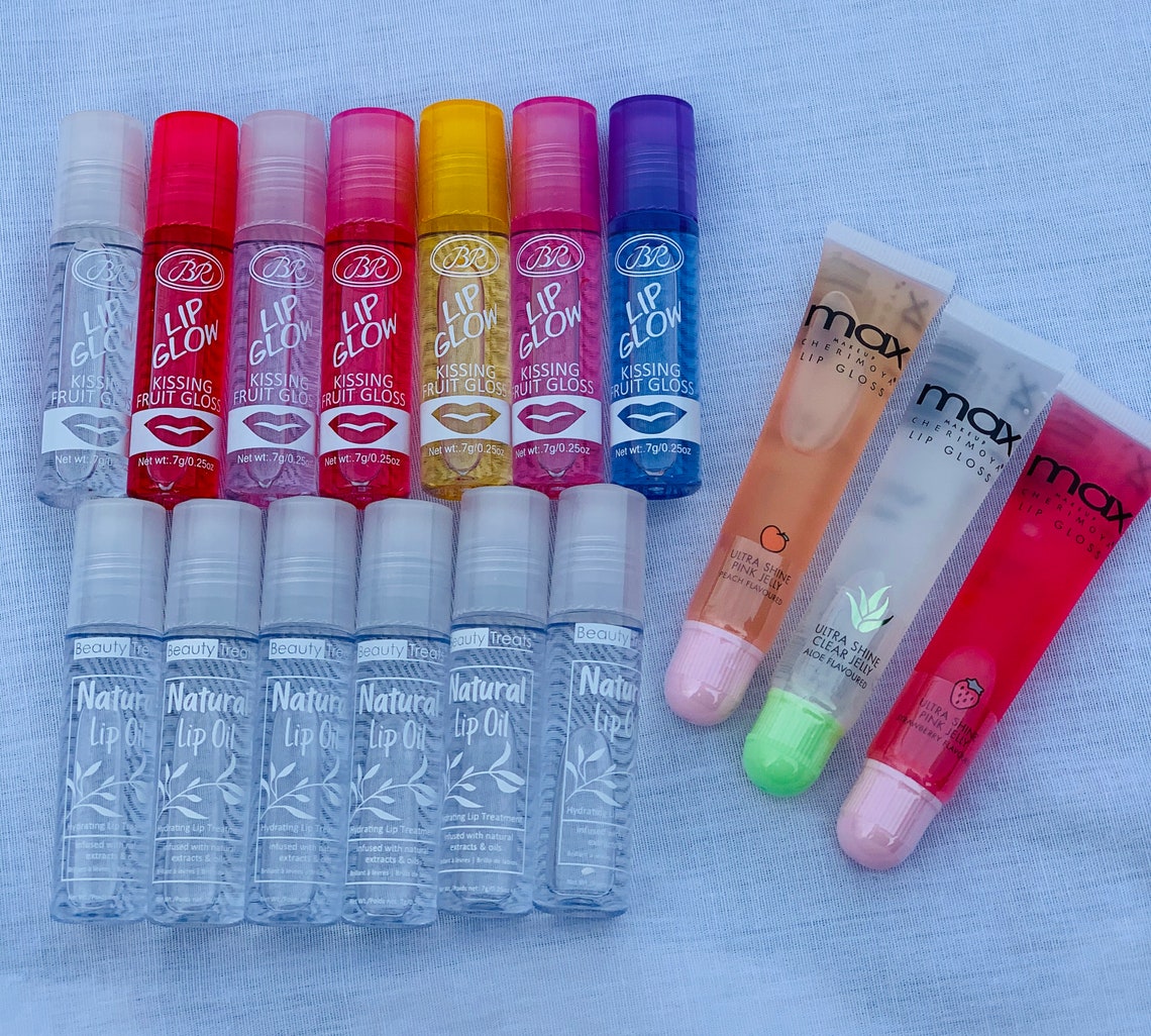 You Choose TWO Full Size Lip Gloss Bundle Scrunchie Spoolie Etsy