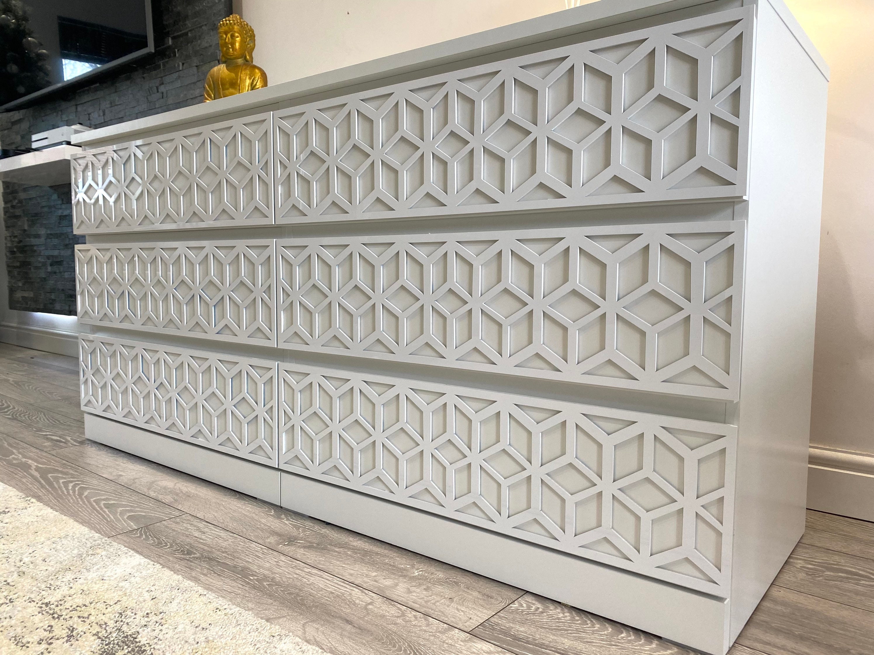 Geometric Malm Kit Furniture Overlay Furniture Decor Etsy