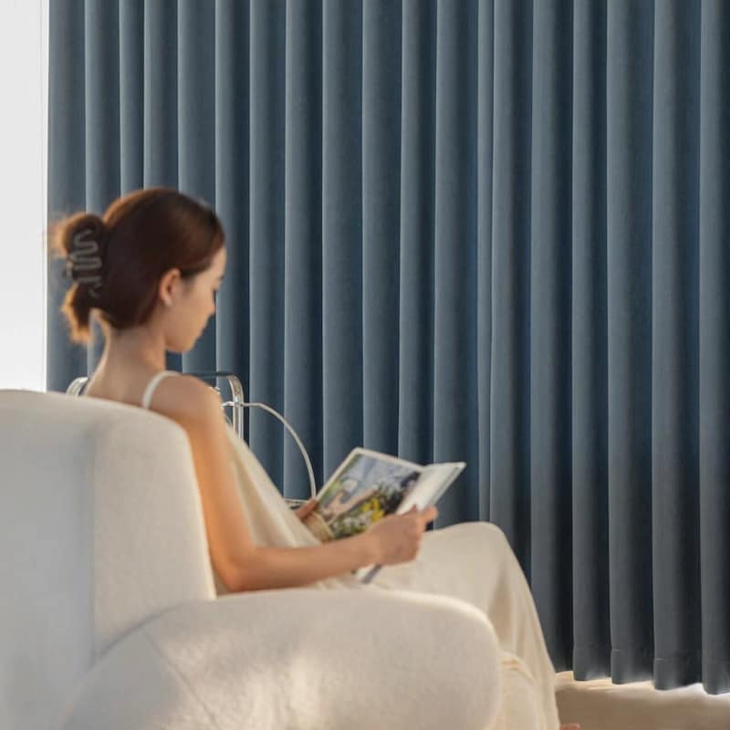 Slate Blue Curtains Etsy