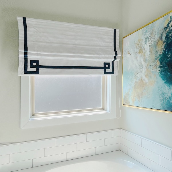 Roman Blinds With Greek Key Etsy