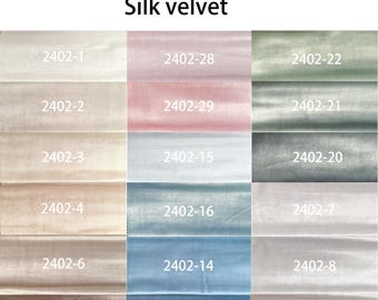 Designer silk High end velvet fabric samples,fabric by meters,110&quot; wide, fabric for Curtains and upholstery,swatches