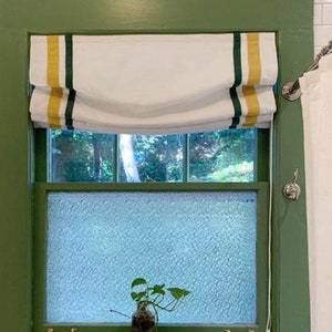 Cortinas romanas personalizadas de 85 colores con mecanismo de cadena, cortinas romanas relajadas, tratamiento de ventanas, persianas romanas con borde, persiana para ventanas