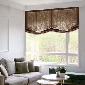 Cortinas romanas personalizadas de 85 colores con mecanismo de cadena, cortinas romanas sólidas y relajadas, tratamiento de ventanas, persianas romanas