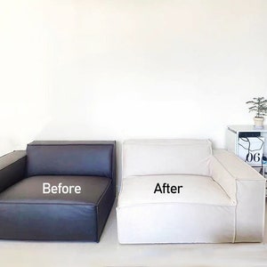 200 colors Faux leather Full custom sofa cover,Cushion cover ,Custom Sofa slipcover,Backrest cushion cover,armrest cover,single seater cover