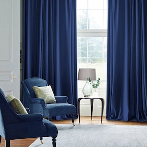 GV119,A Pair of Sapphire Blue velvet curtains , Living Room curtains, Velvet Drapery Panels,Bedroom curtains, Custom made