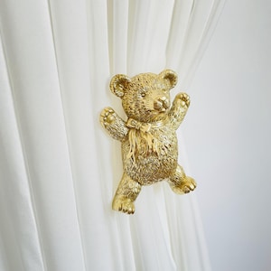 Handmade solid Brass Bear Curtain Tieback ,Antique gold drapery  holdbacks,Lost wax casting, curtain hooks,curtain hardwares,home decor