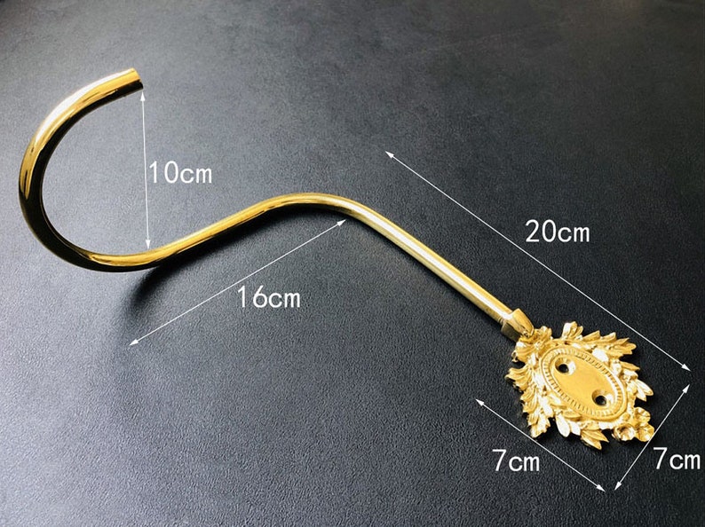 Handmade Solid Brass Orchid Curtain Tieback ,drapery Antique Gold