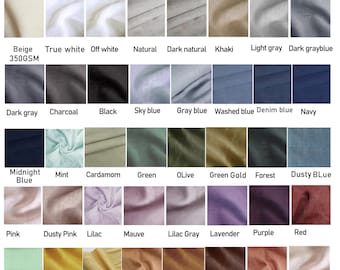 40 colors, 100% linen fabric samples, swatches, fabric by meters,110" wide, fabric for Curtains and upholstery
