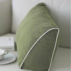 600+ colours, Triangle wedge sofa cushion cover, backrest cushion cover, Corduroy Cushion Cover, Bed Back Cushion cover