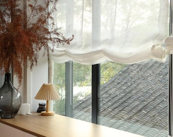 Custom order for Angel A, 2 shades , 51 width x52 drop ,outside install, off white color, single layer