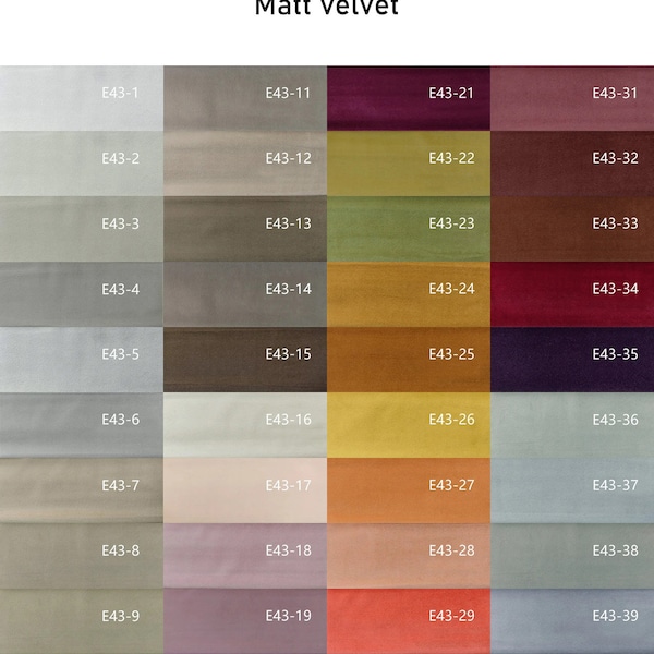 100 colors, heavy weight velvet fabric samples, velvet swatches, fabric by meters,110" wide, fabric for Curtains and upholstery