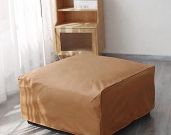 200 colors,Crazy horse wax faux leather/PU Footstool footrest cover,Ottoman slipcover, Bench Cushion cover,Custom Pouf Cover with no bottom