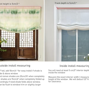 40 Colors , 100% linen Custom Roman Shades With Chain Mechanism, Flat Roman Shade , window treatment, Roman Blinds image 4