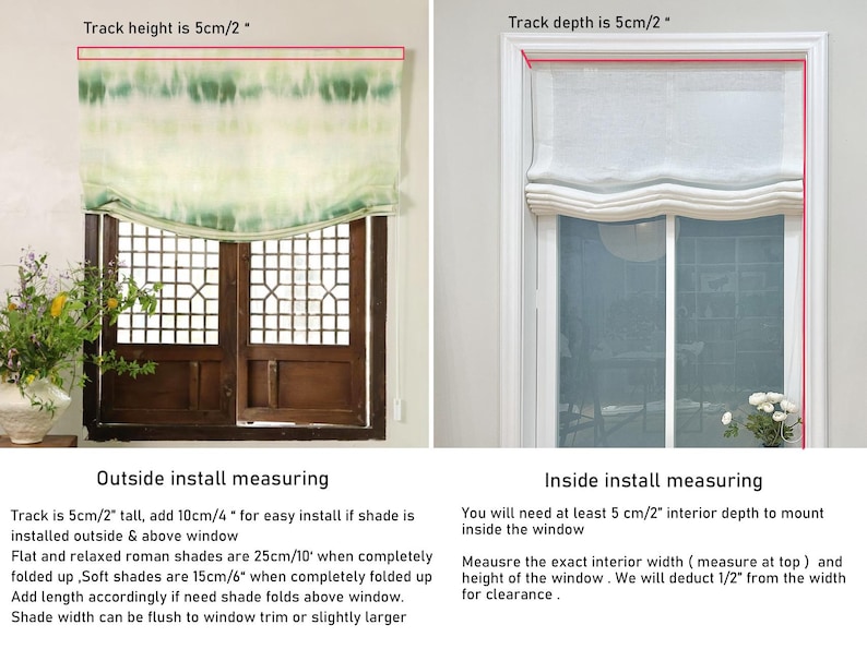 40 Colors , 100% linen Custom Roman Shades With Chain Mechanism, Flat Roman Shade , window treatment, Roman Blinds image 4