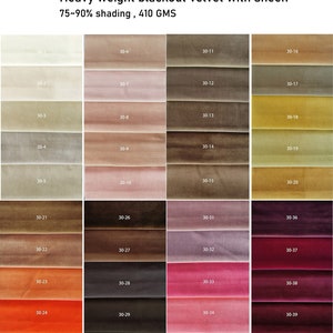 80 colors,self lined blackout  heavy weight velvet fabric samples,fabric by meters,110" wide, fabric for Curtains and upholstery,swatches