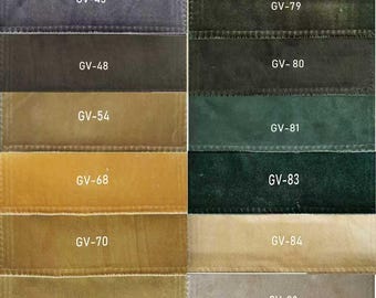 79 colores, muestras de tela de terciopelo de gramaje elevado, retales de terciopelo, tela por metros, 110" de ancho, tela para cortinas y tapicería.
