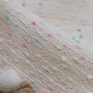 A Pair of Pink texture curtains with Tassel trim,Girls Curtain panel with custom trim,Living Room Bedroom curtains, Custom made,Room divider image 5